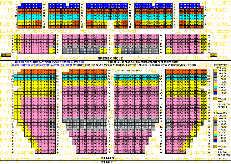 Dominion prices seating plan
