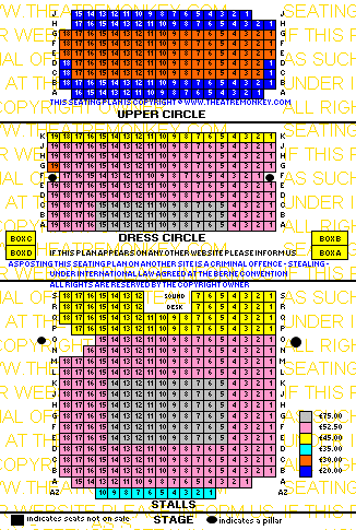 zvaudevillecolJAN20 Vaudeville Theatre prices seating plan