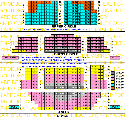 St Martin's Theatre price seating plan weekends