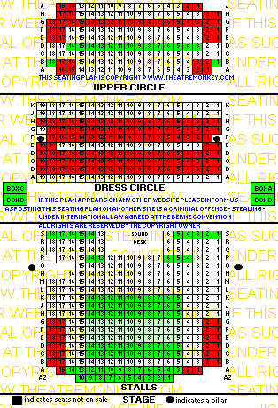 Vaudeville Theatre value seating plan