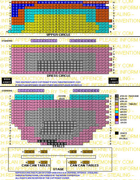 Piccadilly Theatre price seating plan Peak Dates