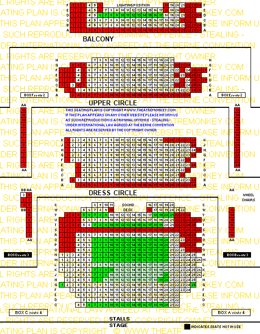 Novello Theatre value seating plan