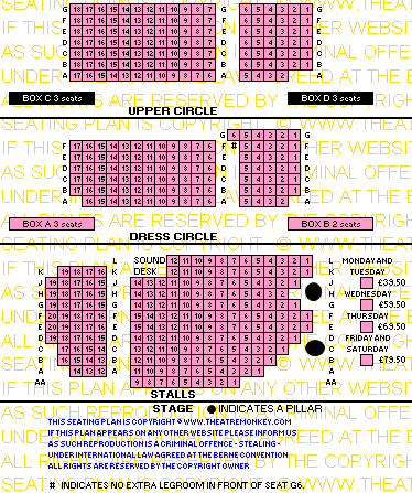 Fortune Theatre Prices Seating Plan