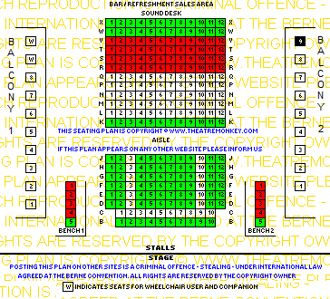 Charing Cross Theatre value seating plan