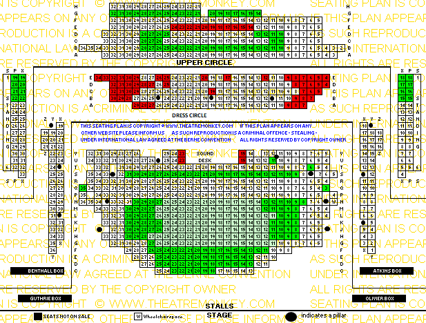 zoldvicapr25.gif Old Vic Theatre value seating plan