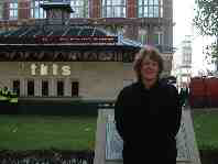 Reader Kathy Sutter by TKTS Booth, Leicester Square