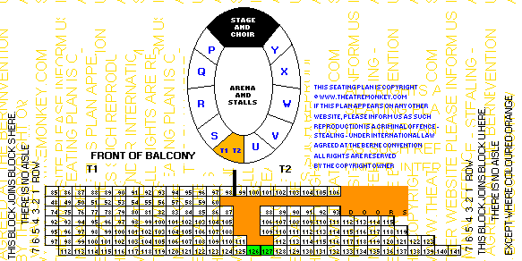 Royal Albert Hall circle T value seating plan