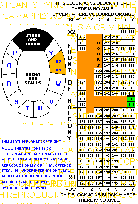 Royal Albert Hall circle X value seating plan