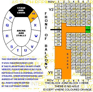 Royal Albert Hall circle X value seating plan
