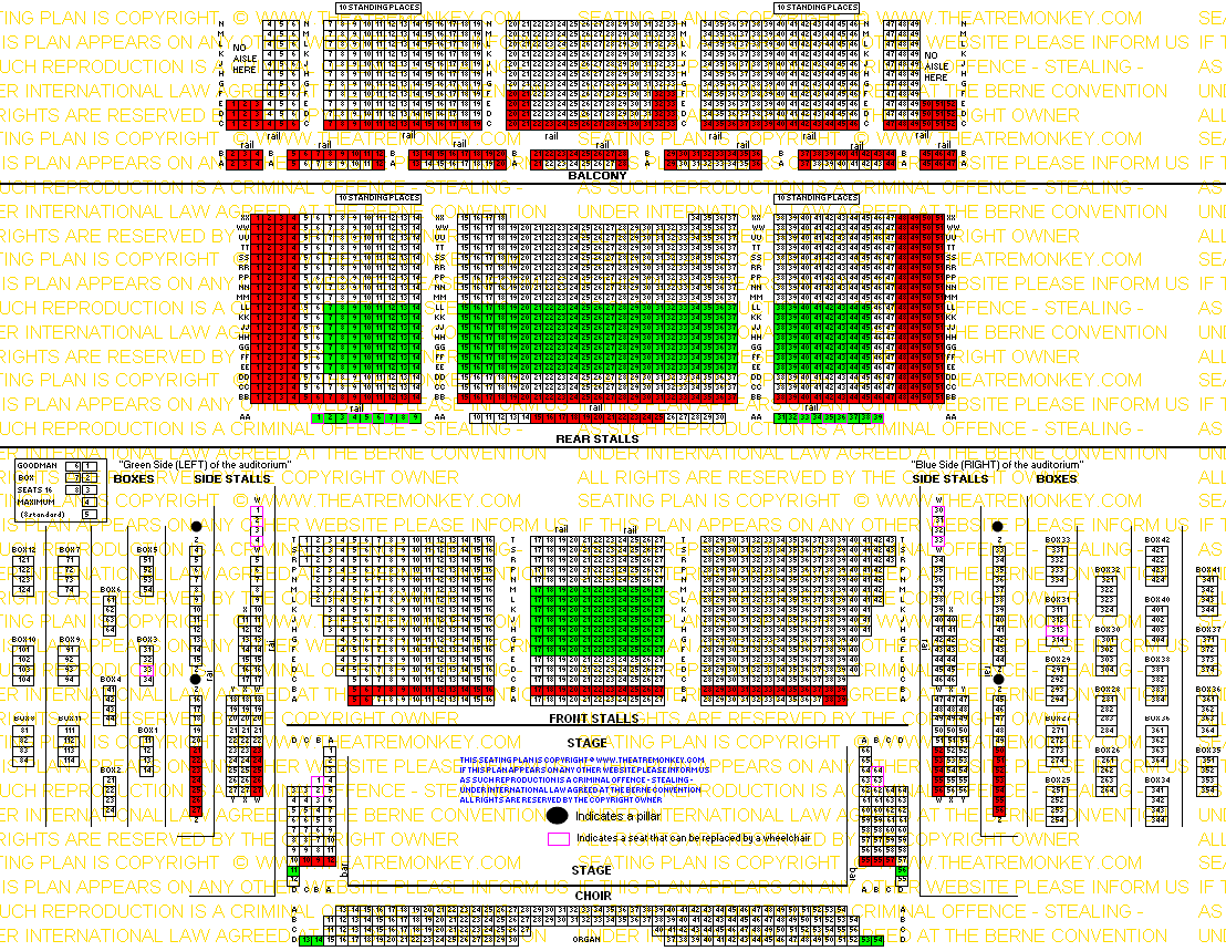 Royal Festival Hall seating plan