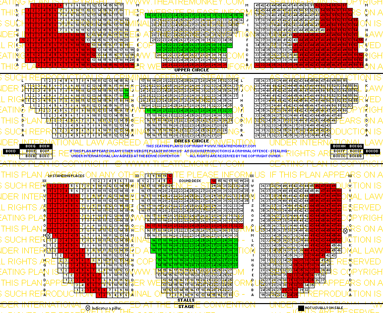 London Palladium generic seating plan