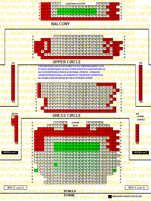 Novello Theatre value Friday seating plan