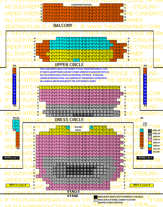 Novello Theatre price Saturday seating plan