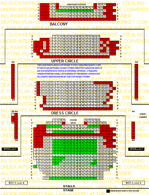 znovelloweekapr19.gif Novello Theatre value Monday to Thursday seating plan
