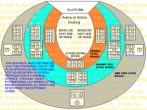 Royal Albert Hall boxes numbering seating plan
