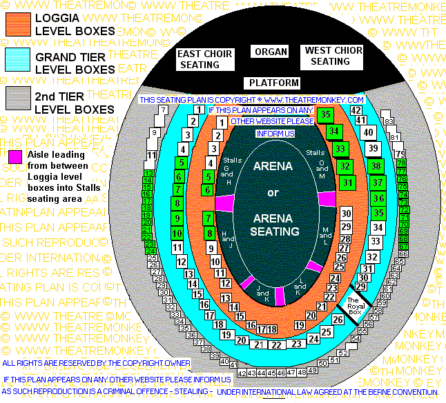 Royal Albert Hall boxes value and location seating plan