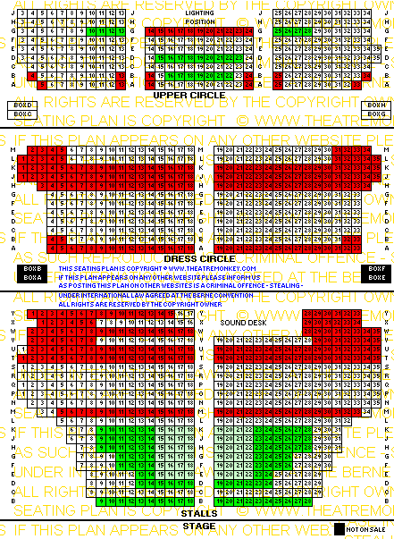 Shaftesbury Theatre value seating plan week days
