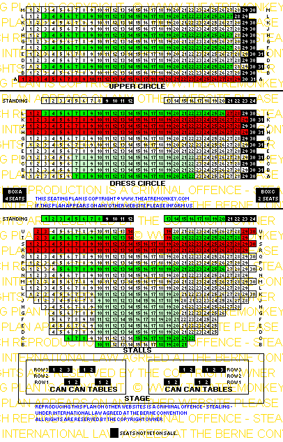 zpiccadillyweekanov21.gif Piccadilly Theatre value seating plan Monday to Thursday