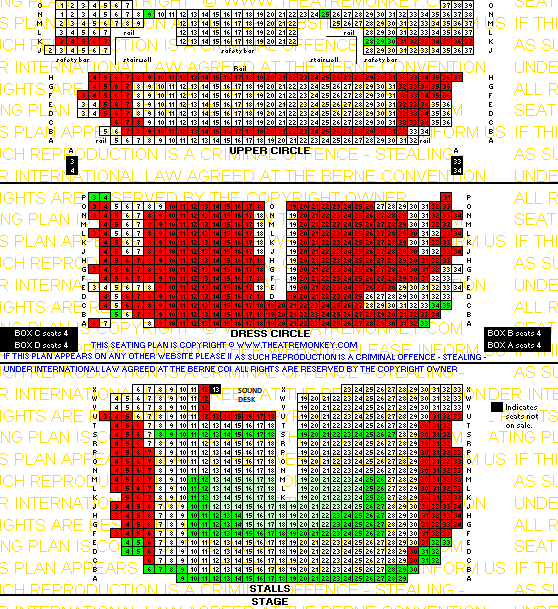 zadephiweeksept21.gif Adelphi Theatre value seating plan Monday to Thursday