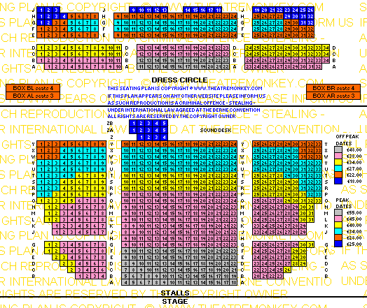 Peacock Theatre The Snowman prices seating plan