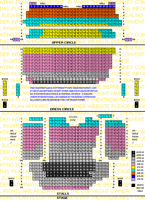 Aldwych Theatre price seating plan