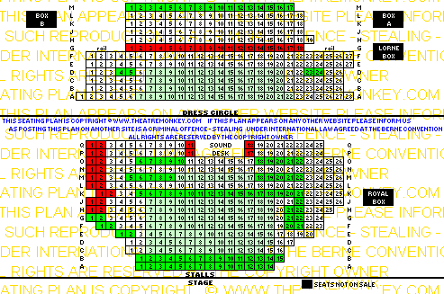 ztrafalgarweeknov21.gif Trafalgar Theatre value seating plan Monday to Thursday