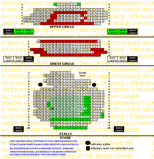 Duke of York's Theatre Value seating plan