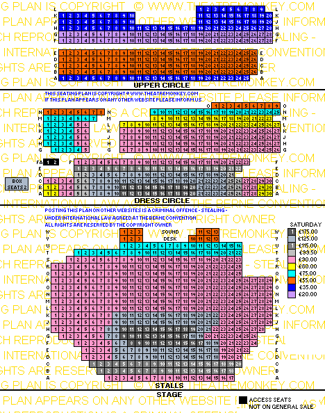 Savoy Theatre prices seating plan
