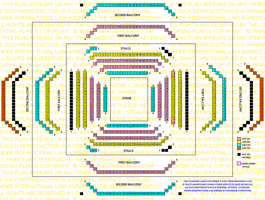 Sohoplace Theatre prices seating plan