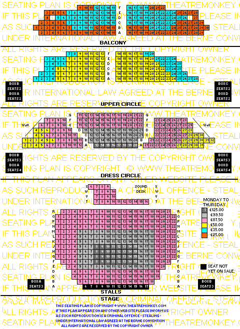 Apollo Theatre Shaftesbury Avenue prices seating plan