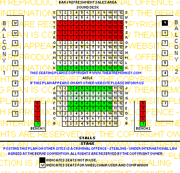 Charing Cross Theatre value seating plan