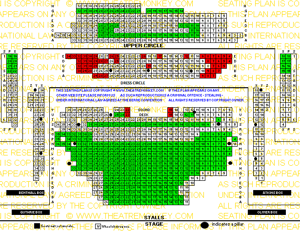 Old Vic Theatre value seating plan
