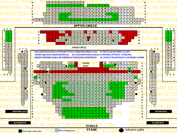 Old Vic Theatre value seating plan