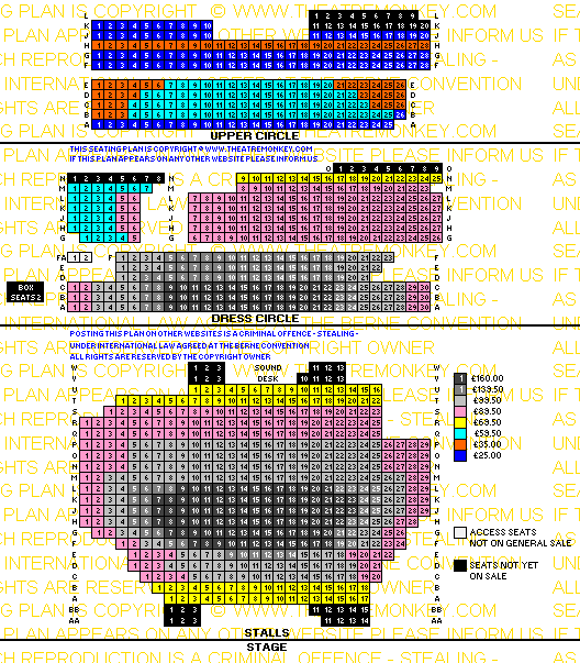 Harold Pinter Theatre price seating plan