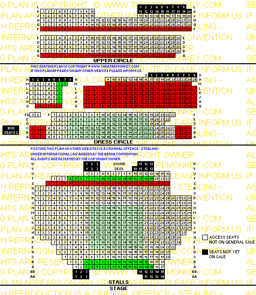 Harold Pinter Theatre value seating plan