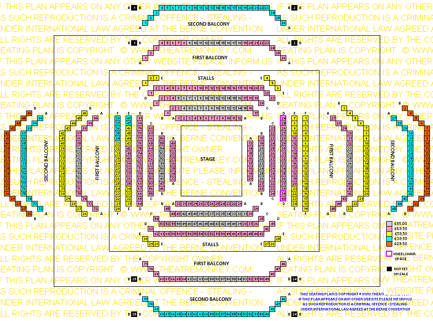 Sohoplace Theatre prices seating plan