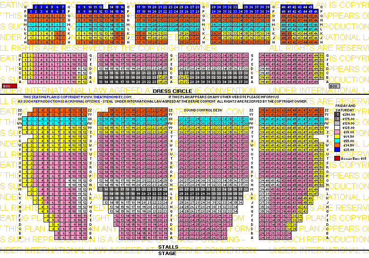 Dominion prices seating plan