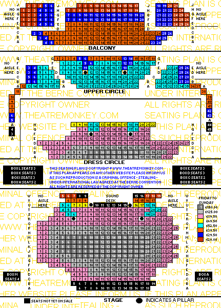 Lyric Theatre, Shaftesbury Avenue prices seating plan