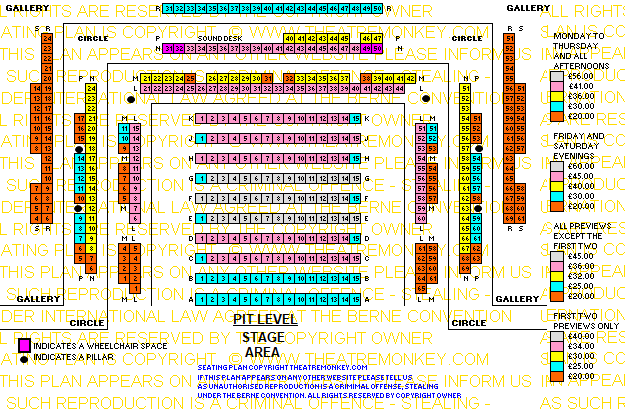 Dorfman prices seating plan