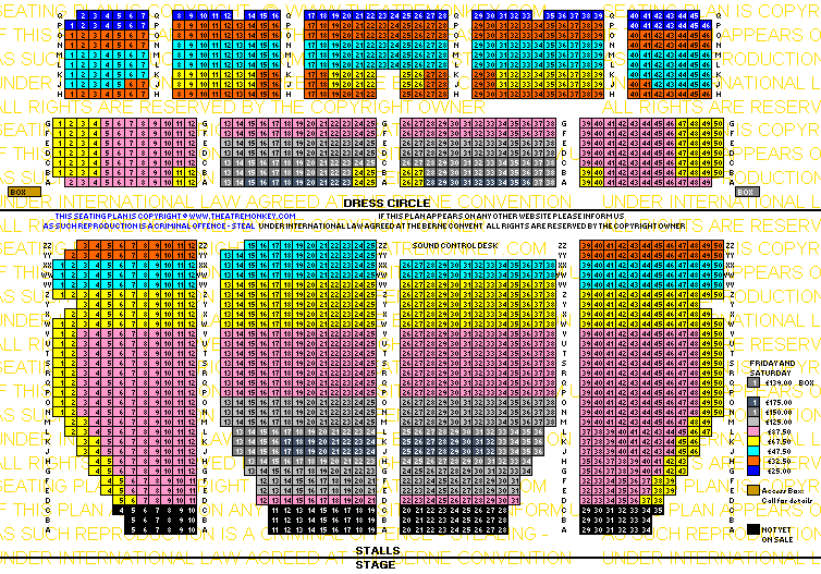 Dominion prices seating plan