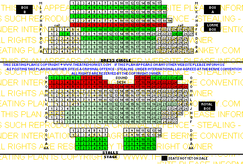 Trafalgar Theatre Value Seating Plan