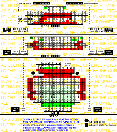 Duke of York's Theatre Value seating plan