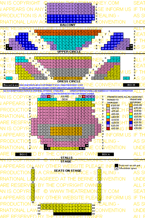 Haymarket Prices Seating Plan